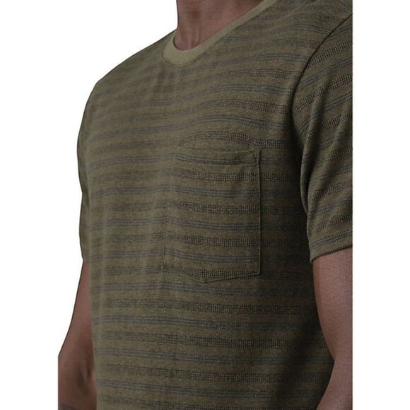 prAna Men's Cardiff Short Sleeve Pocket T-Shirt Size XXL in Green‎ Stripe NWT - Picture 2 of 6